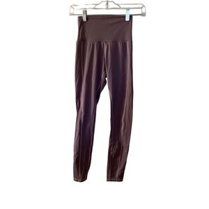 Alphalete Alphalux Wolf Logo High Rise Full Length Leggings Purple Workout